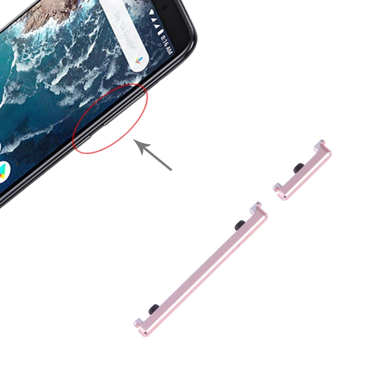 Power Button and Volume Control Button for Xiaomi Mi 6X / A2(Pink) - Home key & Side Key by PMc TechLife | Online Shopping South Africa | PMc TechLife | Buy Now Pay Later Mobicred