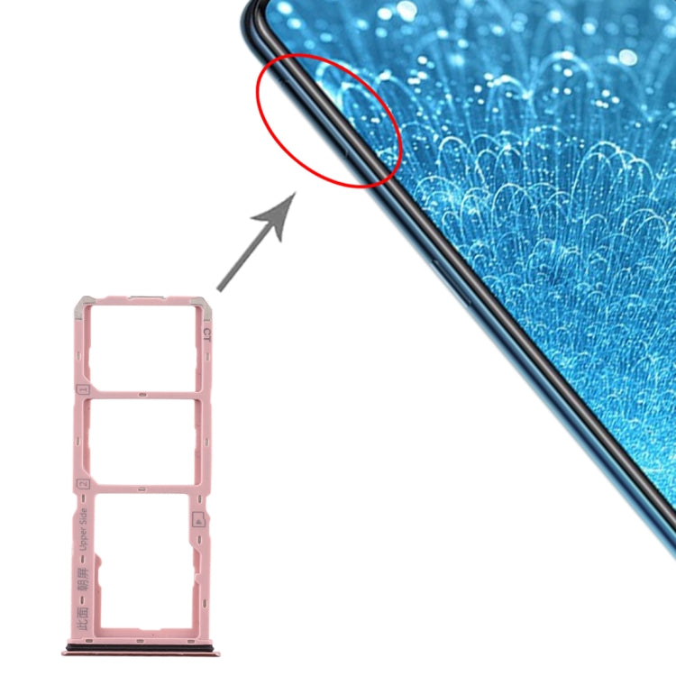 For Vivo S1 SIM Card Tray + SIM Card Tray + Micro SD Card Tray (Gold) - Card Socket by PMc TechLife | Online Shopping South Africa | PMc TechLife | Buy Now Pay Later Mobicred