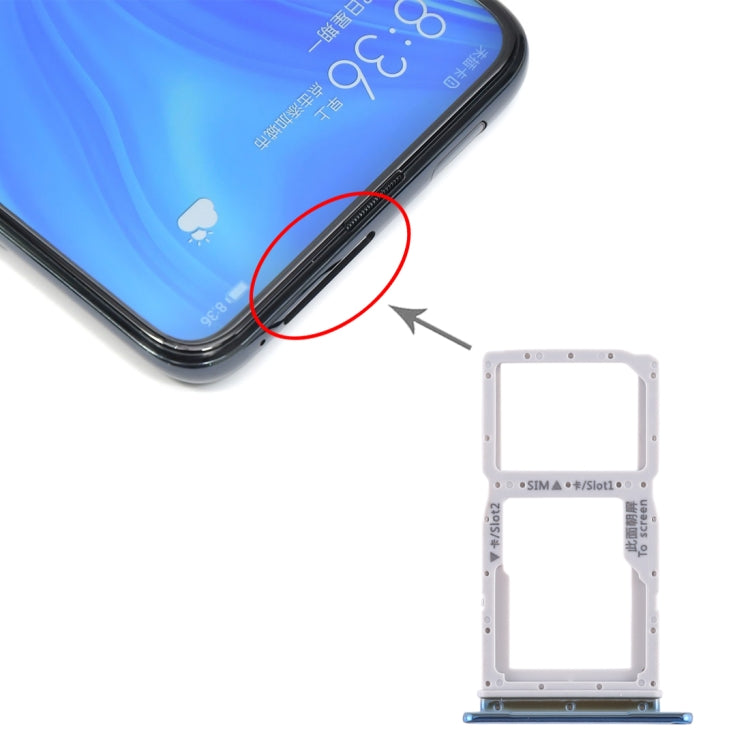 SIM Card Tray + SIM Card Tray / Micro SD Card Tray for Huawei Enjoy 10 Plus (Breathing Crystal) - Card Socket by PMc TechLife | Online Shopping South Africa | PMc TechLife | Buy Now Pay Later Mobicred
