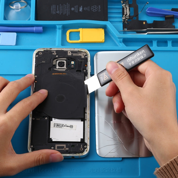 Qianli iShuriken T0.2mm Solder Paster Scraping Tin Knife Wear-resistant Flat Mouth - free shipping - PMC TechLife - Order now!