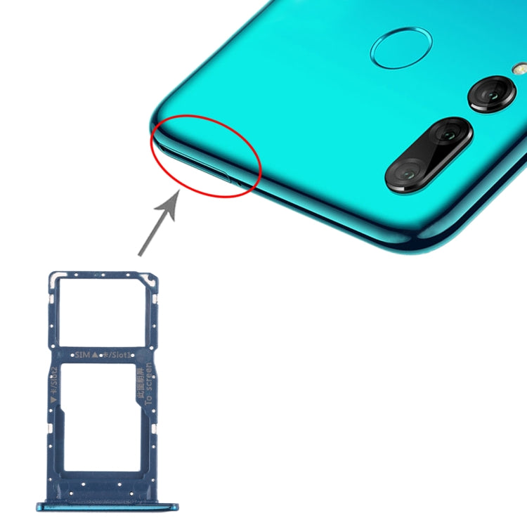 SIM Card Tray + SIM Card Tray / Micro SD Card Tray for Huawei Enjoy 9s (Blue) - Card Socket by PMc TechLife | Online Shopping South Africa | PMc TechLife | Buy Now Pay Later Mobicred