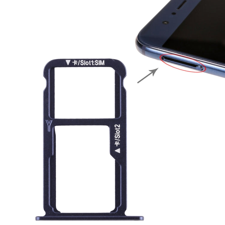SIM Card Tray + SIM Card Tray / Micro SD Card for Huawei Honor 8 (Blue) - Card Socket by PMc TechLife | Online Shopping South Africa | PMc TechLife | Buy Now Pay Later Mobicred