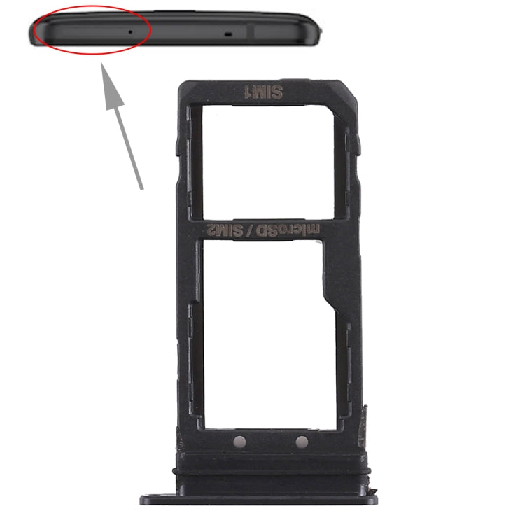 SIM Card Tray + SIM Card Tray / Micro SD Card Tray for HTC U11+(Black) - Others by PMc TechLife | Online Shopping South Africa | PMc TechLife | Buy Now Pay Later Mobicred