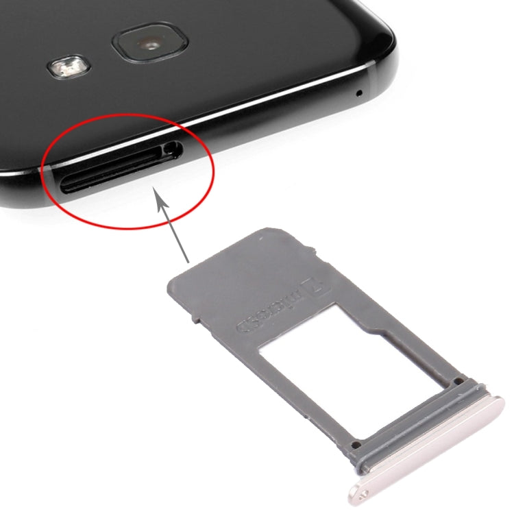For Galaxy A5 (2017) / A520 & A7 (2017) / A720 SIM Card Tray + Micro SD Card Tray, Single Card (Gold) - free shipping - PMc TechLife - Order now!