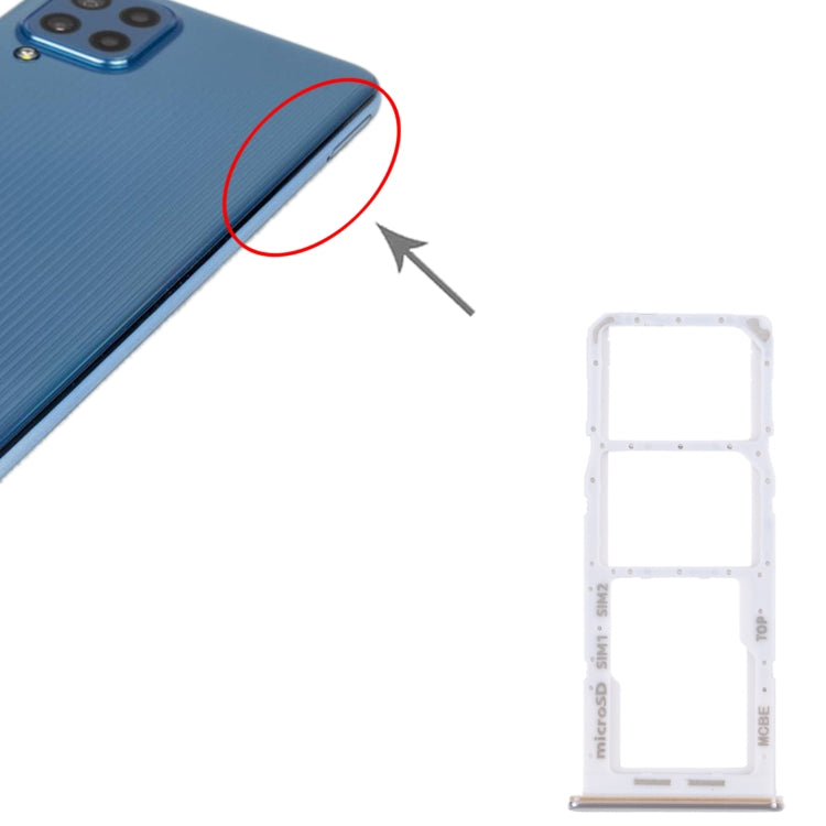 For Samsung Galaxy M32 5G SM-M326B Original SIM Card Tray + SIM Card Tray + Micro SD card tray (White) - free shipping - PMc TechLife - Order now!