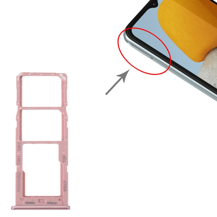 For Samsung Galaxy M23 SM-M236B Original SIM Card Tray + SIM Card Tray + Micro SD Card Tray (Pink) - free shipping - PMc TechLife - Order now!