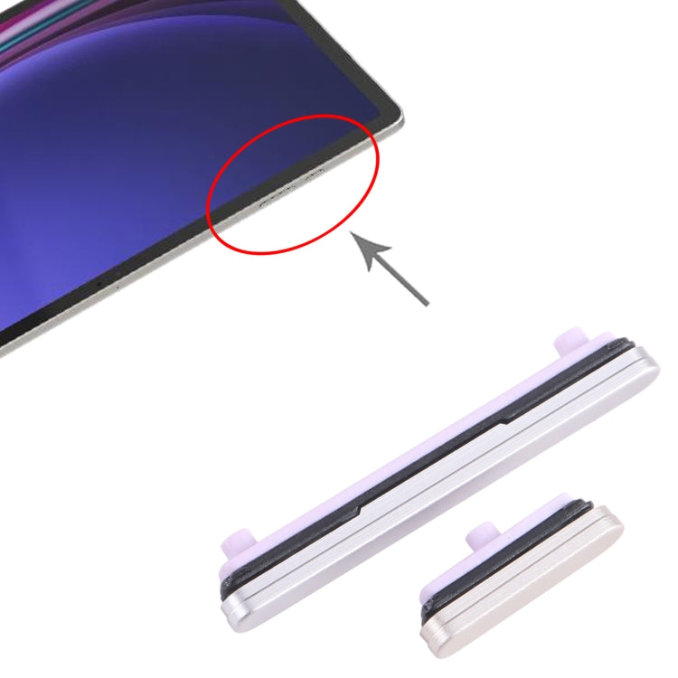 For Samsung Galaxy Tab S9+ SM-X810/X816/X818 1set Original Power Button + Volume Control Button (Silver) - free shipping - PMc TechLife - Order now!