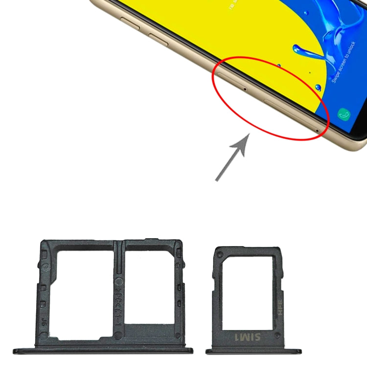 For Samsung Galaxy J6 2018 SM-J600 SIM Card Tray + SIM + Micro SD Card Tray (Black) - free shipping - PMc TechLife - Order now!