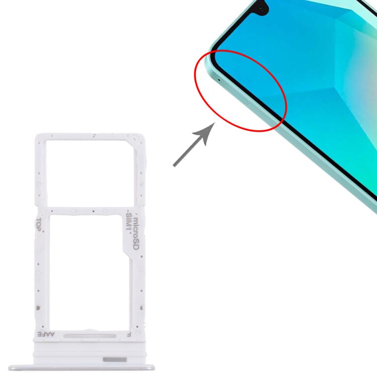 For Samsung Galaxy A16 SM-A165F Original SIM Card Tray + Micro SD Card Tray (Silver) - free shipping - PMc TechLife - Order now!