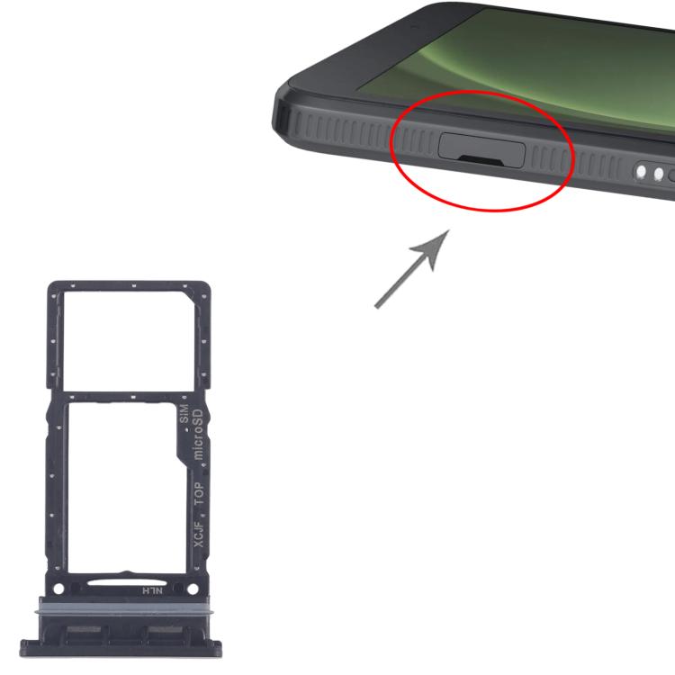For Samsung Galaxy Tab Active5 5G SM-X306 Original SIM Card Tray + Micro SD Card Tray (Black) - free shipping - PMC TechLife - Order now!
