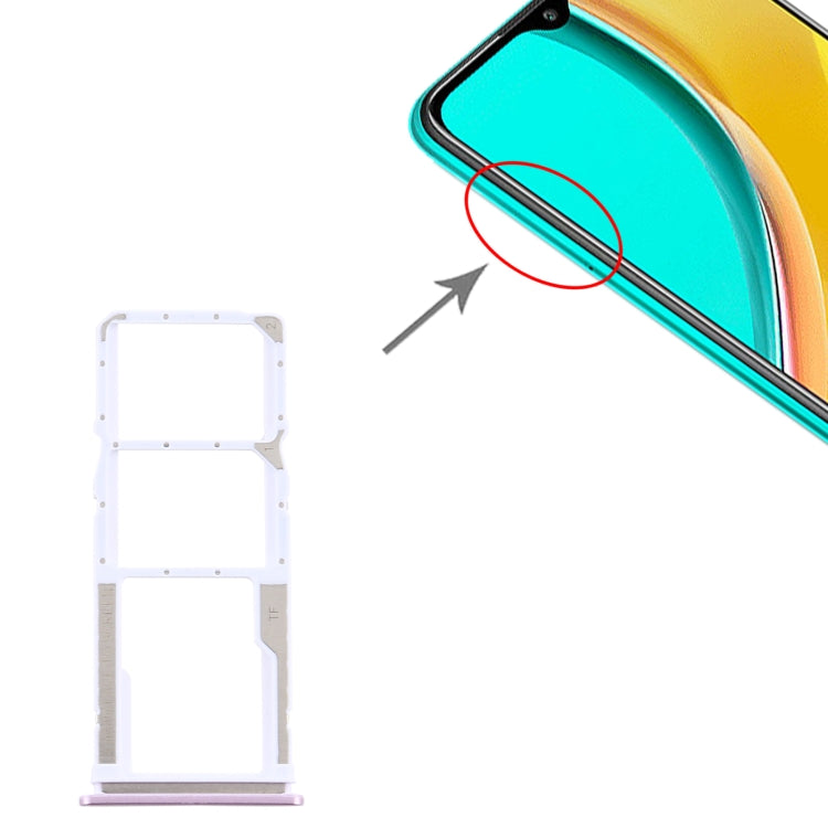 SIM Card Tray + SIM Card Tray + Micro SD Card Tray for Xiaomi Redmi 9/Poco C31(Pink) - Card Tray by PMc TechLife | Online Shopping South Africa | PMc TechLife | Buy Now Pay Later Mobicred