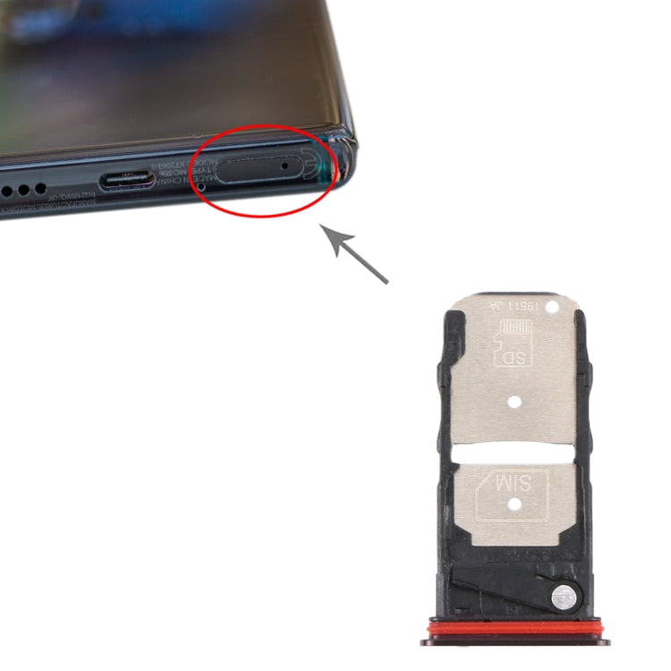 SIM Card Tray + Micro SD Card Tray for Motorola Moto Edge+ (Purple) - Card Socket by PMc TechLife | Online Shopping South Africa | PMc TechLife | Buy Now Pay Later Mobicred