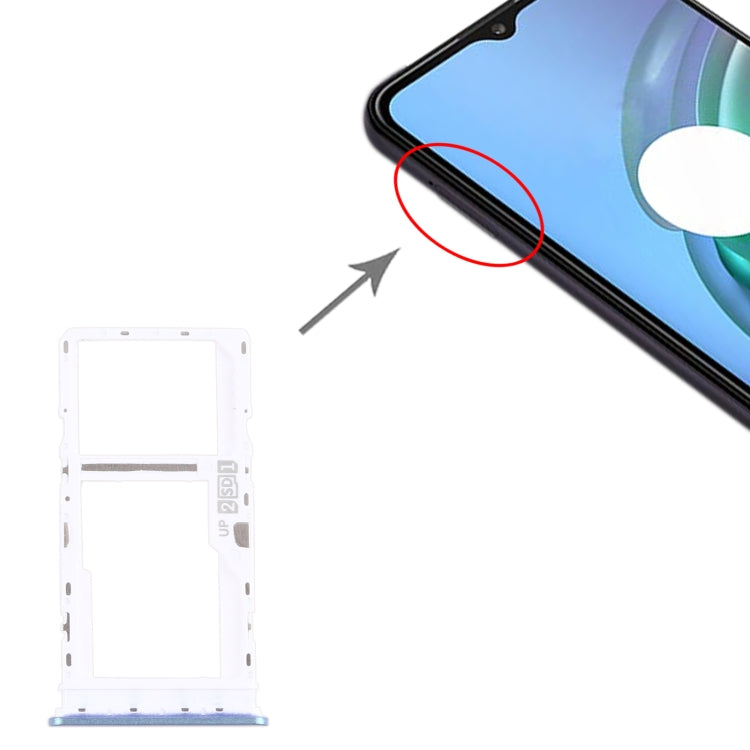 SIM Card Tray + SIM Card Tray / Micro SD Card Tray for Motorola Moto G10 XT2127-2 (Grey) - Card Socket by PMc TechLife | Online Shopping South Africa | PMc TechLife | Buy Now Pay Later Mobicred
