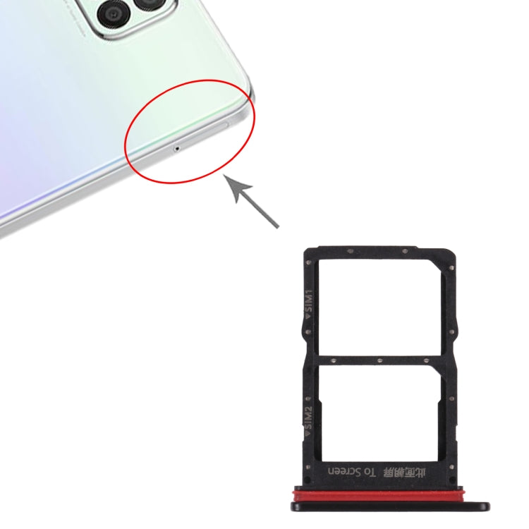 SIM Card Tray + SIM Card Tray for Huawei Nova 8 SE (Black) - Card Socket by PMc TechLife | Online Shopping South Africa | PMc TechLife | Buy Now Pay Later Mobicred