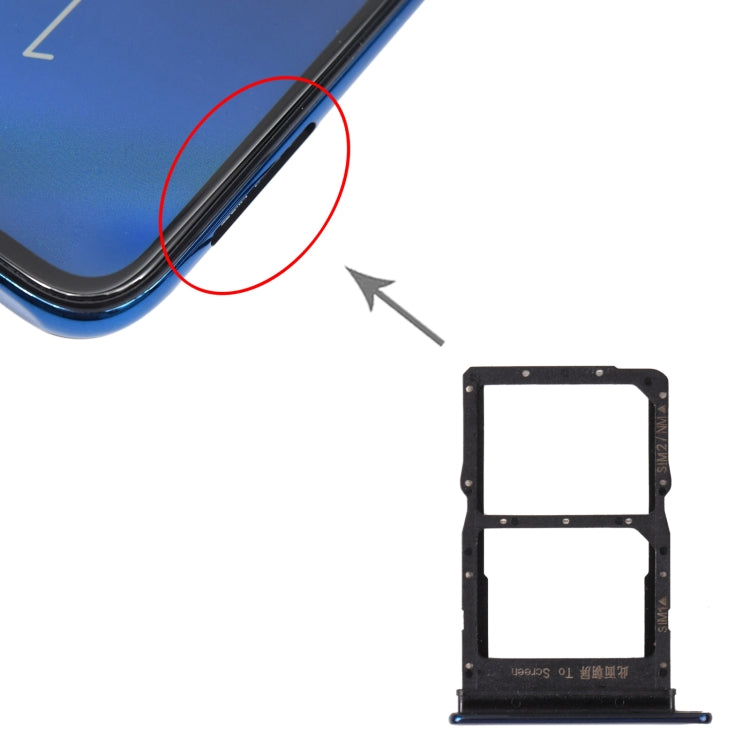 SIM Card Tray + SIM Card Tray / NMicro Card Tray for Honor X10 Max 5G (Blue) - Card Socket by PMc TechLife | Online Shopping South Africa | PMc TechLife | Buy Now Pay Later Mobicred