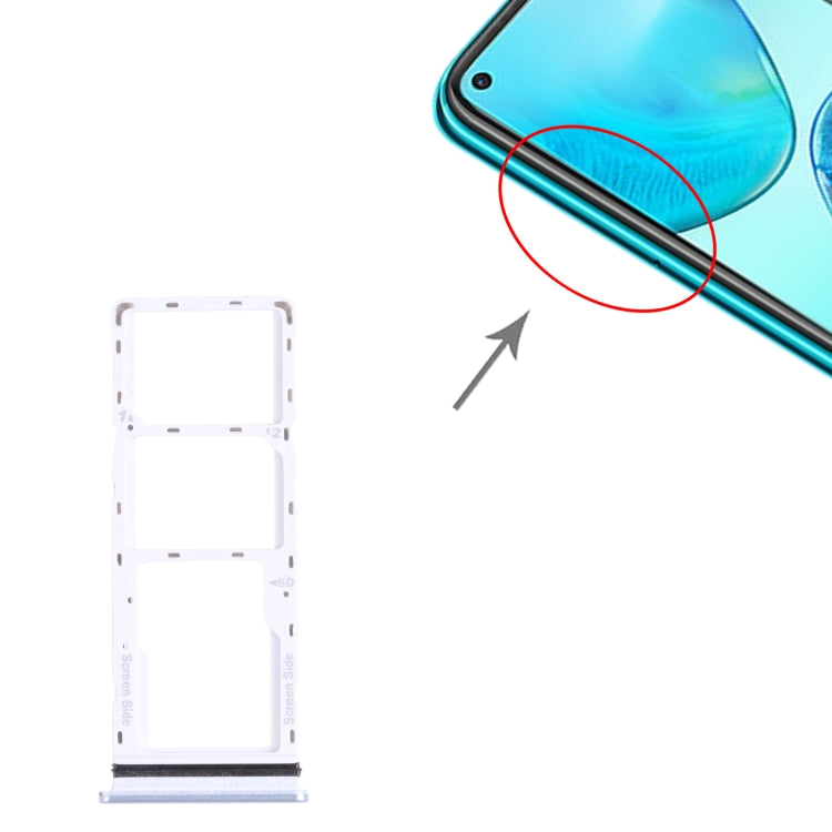 For Infinix Note 8i X683 SIM Card Tray + SIM Card Tray + Micro SD Card Tray (Grey) - Card Tray by PMc TechLife | Online Shopping South Africa | PMc TechLife | Buy Now Pay Later Mobicred