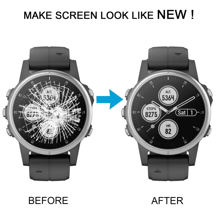LCD Screen and Digitizer Full Assembly With Frame for Garmin Fenix 5S Plus Sapphire Version(Silver) - For Garmin by PMC TechLife | Online Shopping South Africa | PMC TechLife