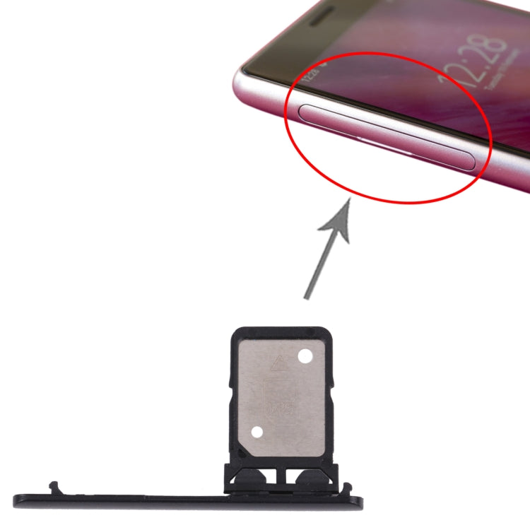 SIM Card Tray for Sony Xperia 10 Plus / 10 (Black) - Card Tray by PMC TechLife | Online Shopping South Africa | PMC TechLife | Buy Now Pay Later Mobicred
