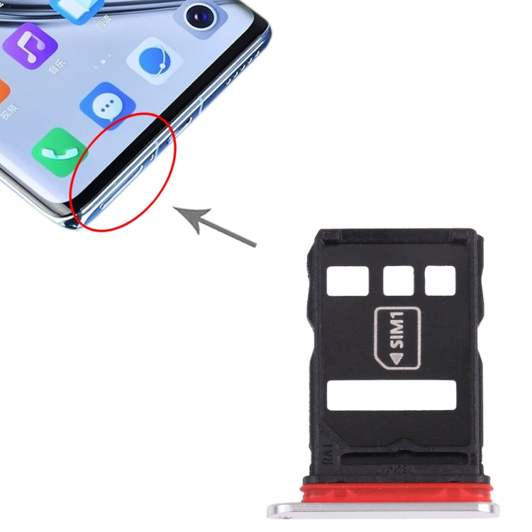 NM Card Tray + SIM Card Tray for Huawei Mate 40E 4G (Silver) - Card Socket by PMc TechLife | Online Shopping South Africa | PMc TechLife | Buy Now Pay Later Mobicred