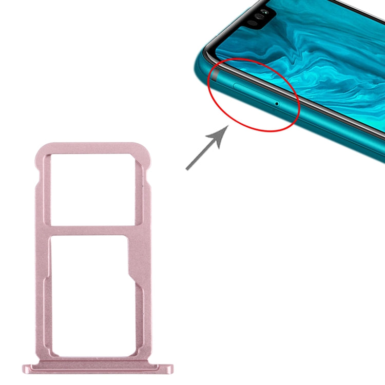 SIM Card Tray + SIM Card Tray / Micro SD Card Tray for Honor 9X Lite (Pink) - Card Socket by PMc TechLife | Online Shopping South Africa | PMc TechLife | Buy Now Pay Later Mobicred