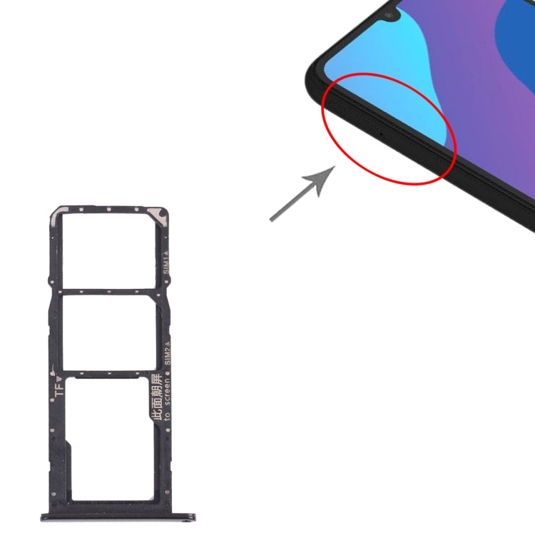 SIM Card Tray + SIM Card Tray + Micro SD Card Tray for Honor 9A(Black) - free shipping - PMc TechLife - Order now!