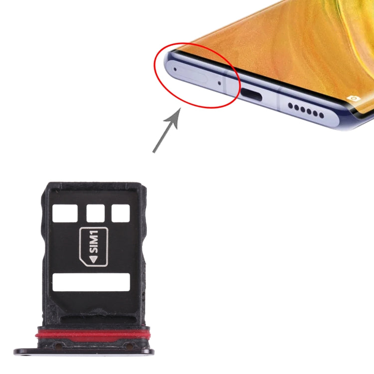 SIM Card Tray + NM Card Tray for Huawei Mate 30E Pro 5G (Black) - Card Socket by PMc TechLife | Online Shopping South Africa | PMc TechLife | Buy Now Pay Later Mobicred