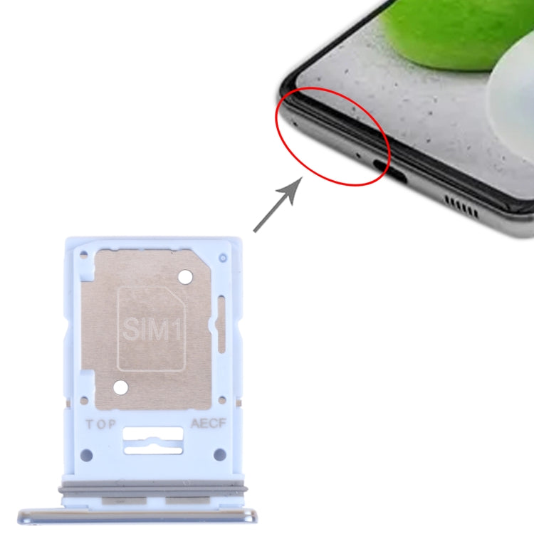 For Samsung Galaxy A53 5G SM-A536B Original SIM Card Tray + SIM Card Tray / Micro SD card tray (Blue) - free shipping - PMc TechLife - Order now!