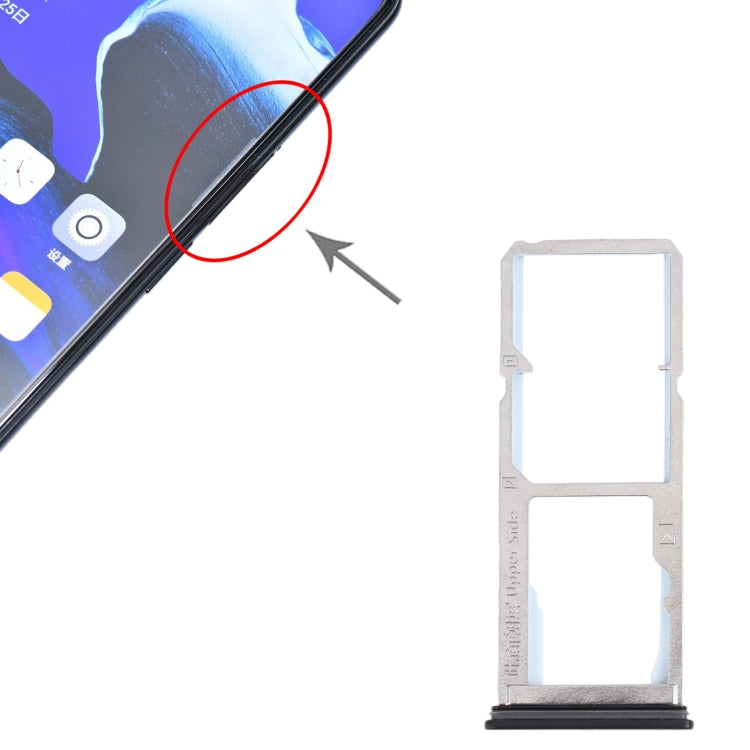 For OPPO Reno2 Z/Reno2 F SIM Card Tray + SIM Card Tray + Micro SD card tray (Blue) - Card Socket by PMc TechLife | Online Shopping South Africa | PMc TechLife | Buy Now Pay Later Mobicred
