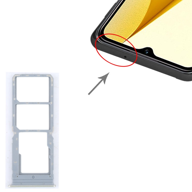 For vivo Y16 SIM Card Tray + SIM Card Tray + Micro SD Card Tray (Yellow) - Card Socket by PMc TechLife | Online Shopping South Africa | PMc TechLife | Buy Now Pay Later Mobicred