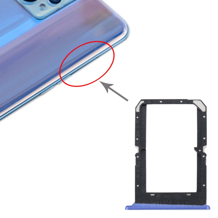 For Realme 9 Pro+ SIM Card Tray + SIM Card Tray (Blue) - Card Socket by PMc TechLife | Online Shopping South Africa | PMc TechLife | Buy Now Pay Later Mobicred