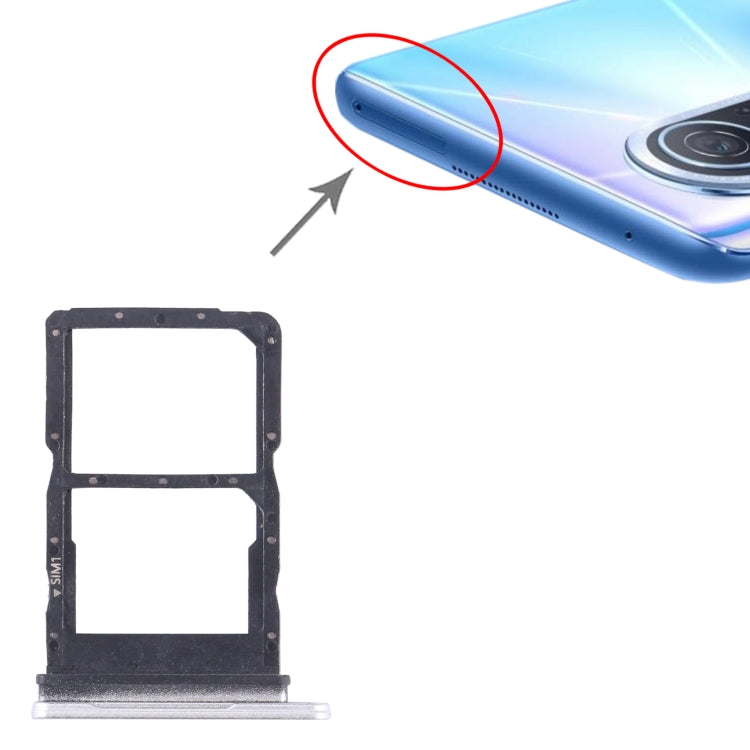 For Huawei nova 10 Youth SIM + SIM Card Tray (Silver) - Card Socket by PMc TechLife | Online Shopping South Africa | PMc TechLife | Buy Now Pay Later Mobicred