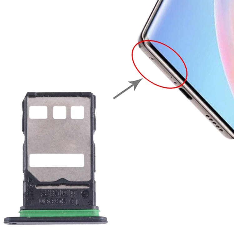 For Honor 60 SE SIM Card Tray (Black) - Card Socket by PMc TechLife | Online Shopping South Africa | PMc TechLife | Buy Now Pay Later Mobicred