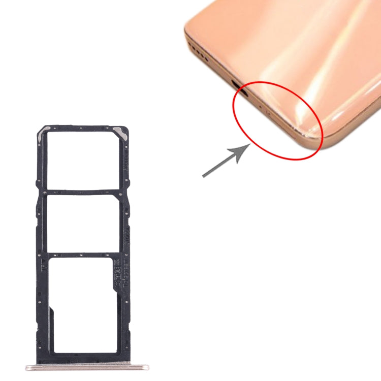 For Honor 20 SE SIM + SIM + Micro SD Card Tray (Gold) - Card Socket by PMc TechLife | Online Shopping South Africa | PMc TechLife | Buy Now Pay Later Mobicred