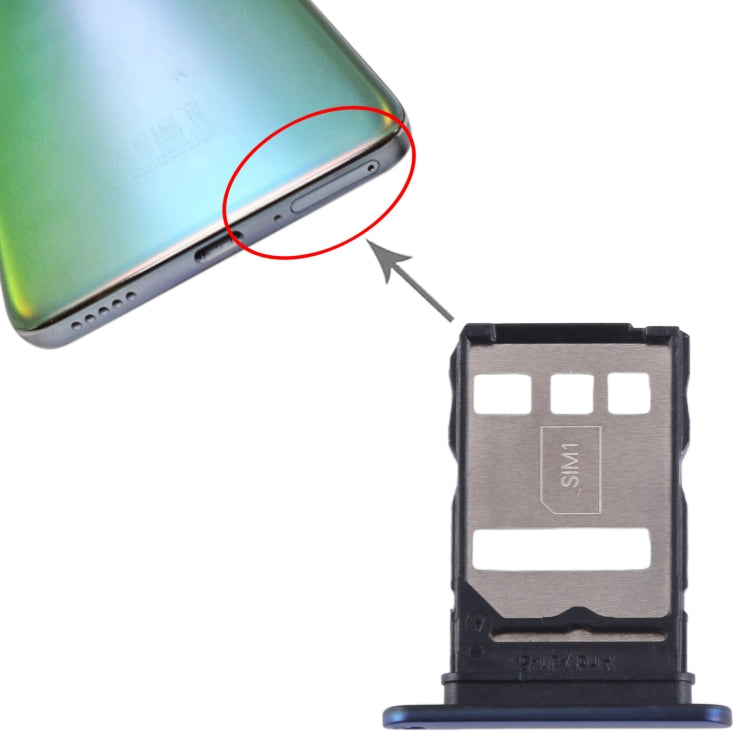 For Honor X9 SIM Card Tray (Blue) - Card Socket by PMc TechLife | Online Shopping South Africa | PMc TechLife | Buy Now Pay Later Mobicred