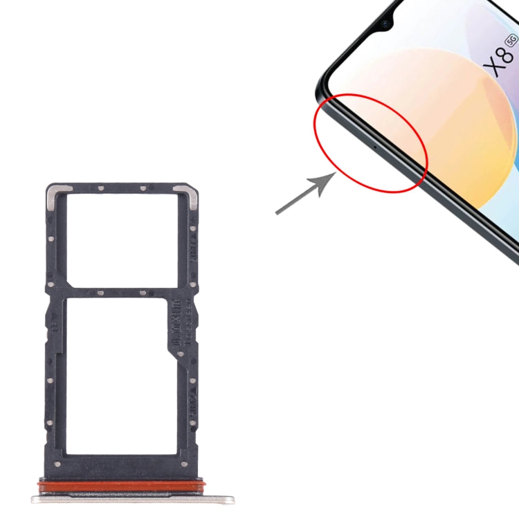 For Honor X8 5G SIM + SIM / Micro SD Card Tray (Gold) - Card Socket by PMc TechLife | Online Shopping South Africa | PMc TechLife | Buy Now Pay Later Mobicred