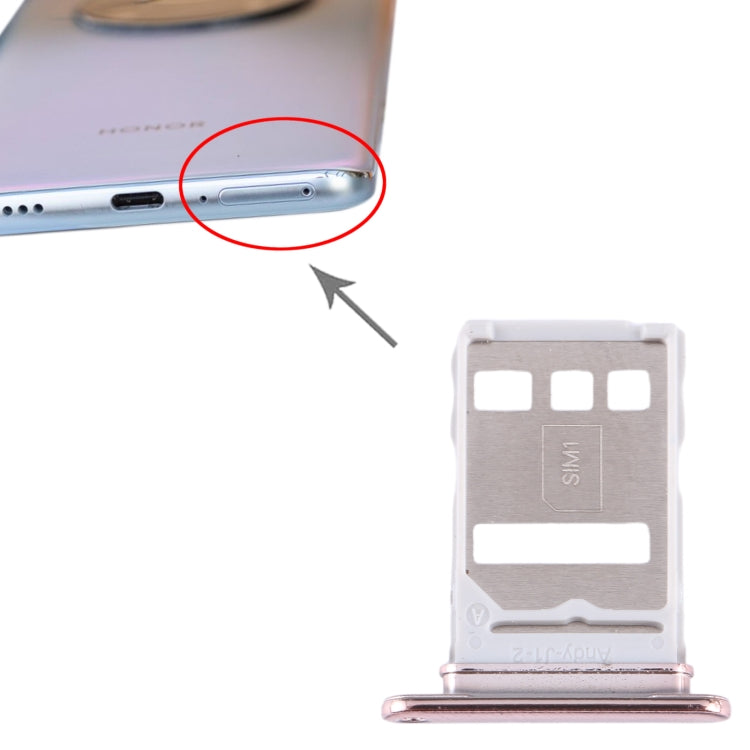 For Honor Magic4 Lite SIM Card Tray (Gold) - Card Socket by PMc TechLife | Online Shopping South Africa | PMc TechLife | Buy Now Pay Later Mobicred