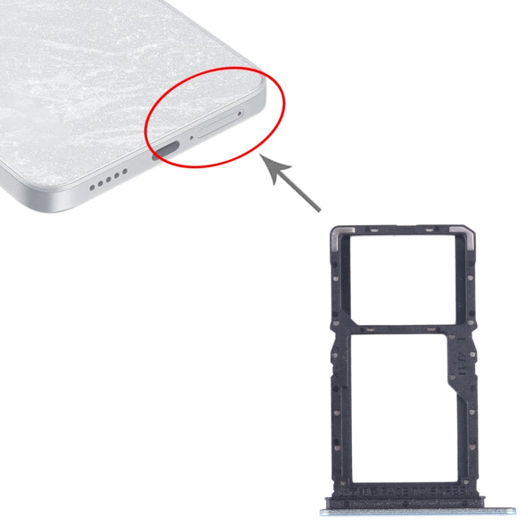 For Xiaomi Redmi Note 13 5G SIM Card Tray + SIM / Micro SD Card Tray (Blue) - Card Tray by PMC TechLife | Online Shopping South Africa | PMC TechLife | Buy Now Pay Later Mobicred