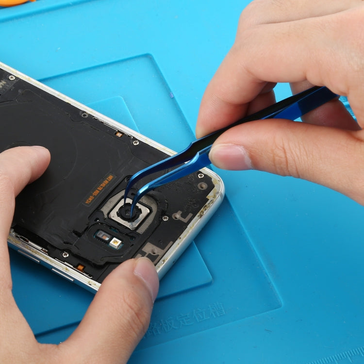 Vetus MCS-15 Bright Blue Curved Tweezers - Tweezers by VETUS | Online Shopping South Africa | PMC TechLife | Buy Now Pay Later Mobicred