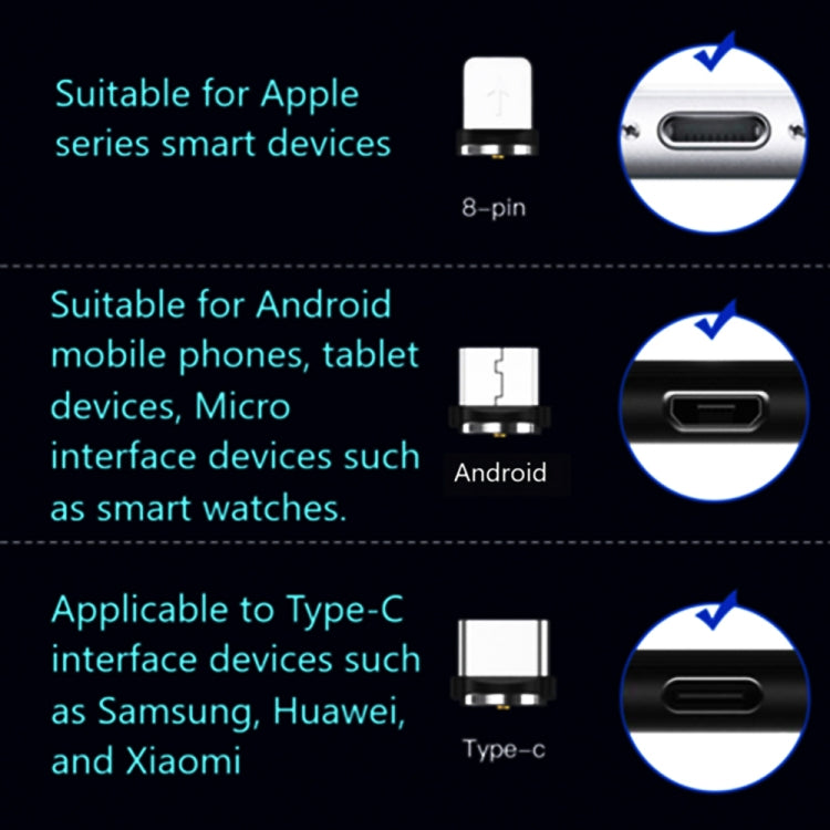 USB to 8 Pin Magnetic Suction Colorful Streamer Mobile Phone Charging Cable, Length: 1m(Green Light) - Charging Cable & Head by PMC Jewellery | Online Shopping South Africa | PMC Jewellery | Buy Now Pay Later Mobicred
