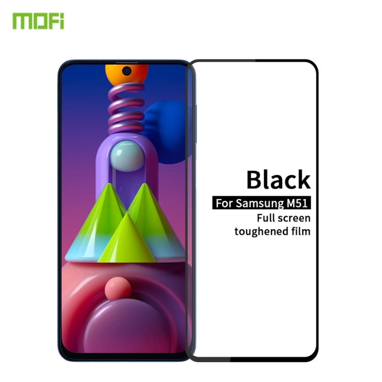 For Samsung Galaxy M51 MOFI 9H 2.5D Full Screen Tempered Glass Film(Black) - Galaxy Tempered Glass by MOFI | Online Shopping South Africa | PMC TechLife | Buy Now Pay Later Mobicred