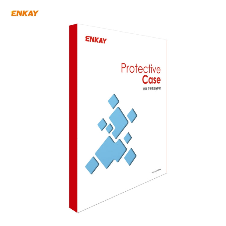 For Samsung Galaxy Tab A7 10.4 T500 / T505 2020 / 2022 ENKAY Horizontal Flip PU Leather + TPU Smart Case with Holder & Sleep / Wake-up Function(Cyan) - free shipping - PMc TechLife - Order now!