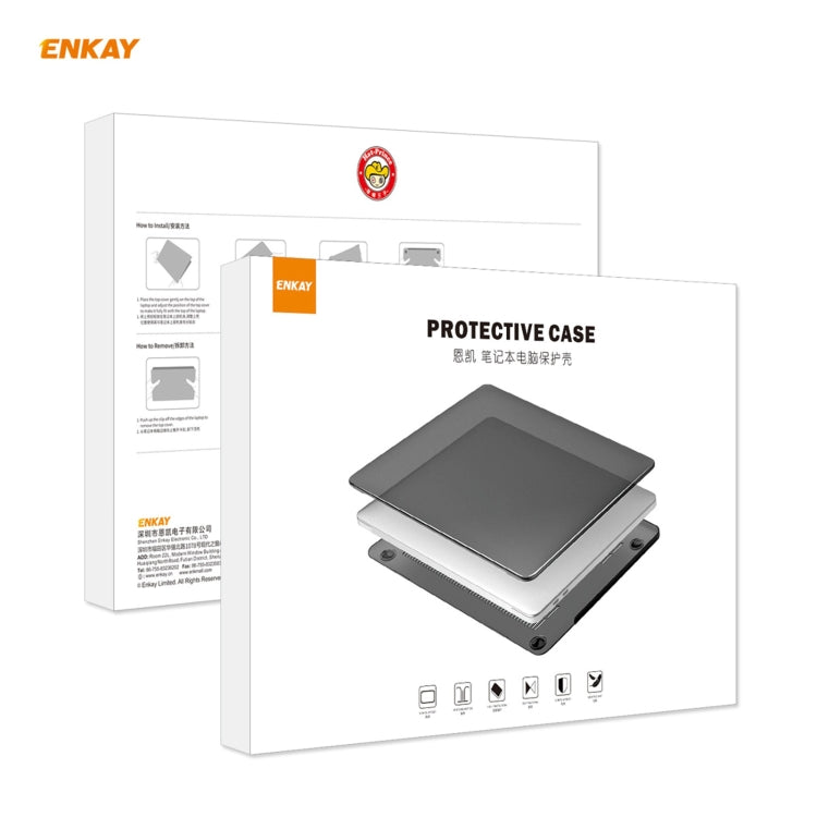 ENKAY 3 in 1 Matte Laptop Protective Case + EU Version TPU Keyboard Film + Anti-dust Plugs Set for MacBook Pro 13.3 inch A1708 (without Touch Bar)(Dark Blue) - free shipping - PMC Jewellery - Order now!
