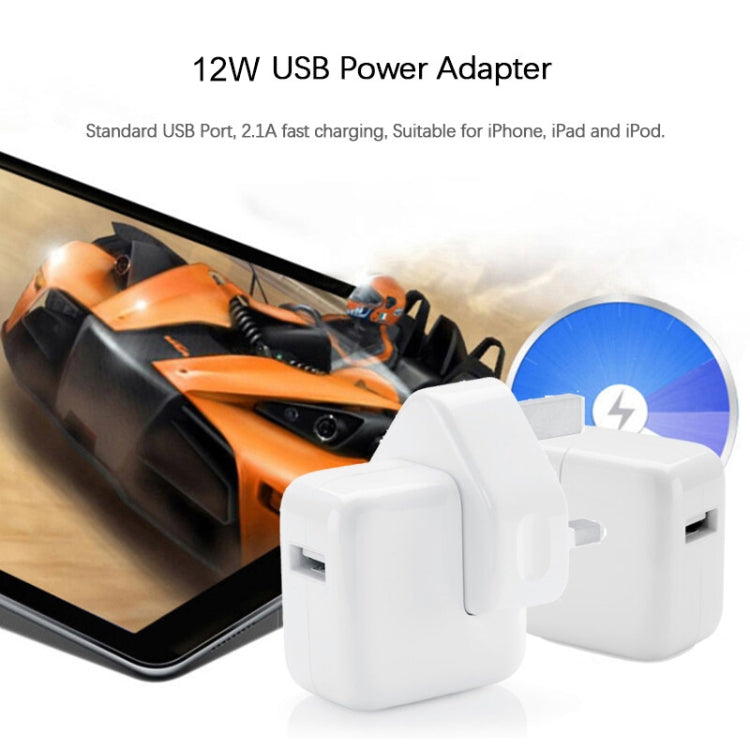 12W USB Port Travel Charger for iPad Series / iPod Series / iPhone Series , UK Plug - free shipping - PMC Jewellery - Order now!