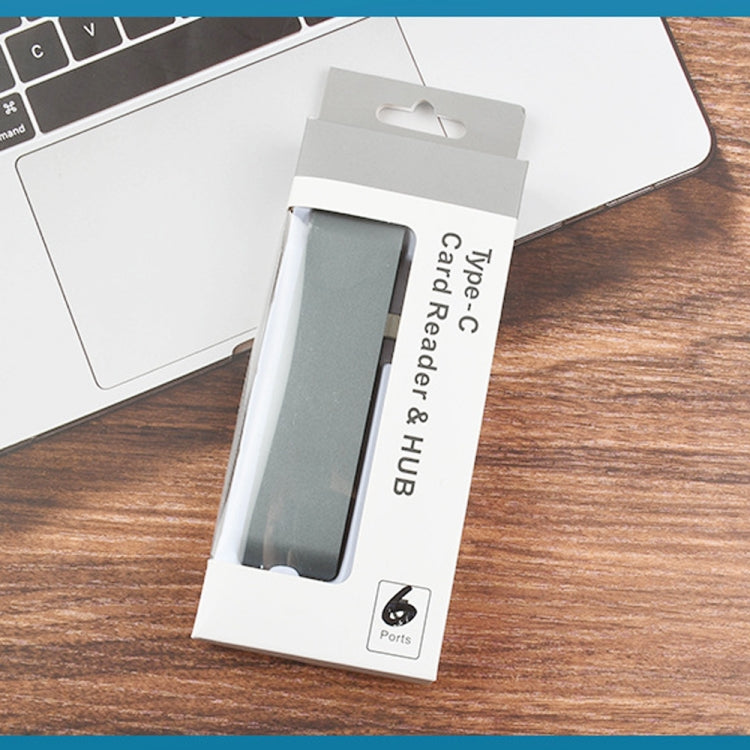 WS-15 6 in 1 Type-C to HDMI + USB 3.0 x 2 + SD + TF + PD HUB Converter - USB HUB by PMC Jewellery | Online Shopping South Africa | PMC Jewellery | Buy Now Pay Later Mobicred