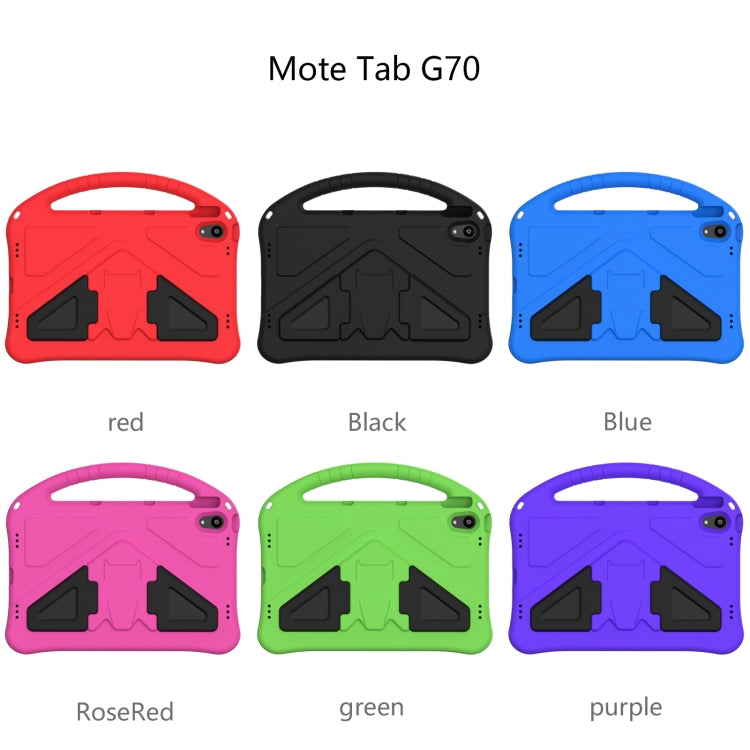 For Motorola Moto Tab G70 EVA Shockproof Tablet Case with Holder(Rose Red) - Others by PMC TechLife | Online Shopping South Africa | PMC TechLife | Buy Now Pay Later Mobicred