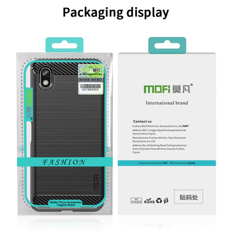 For Sony Xperia Ace 3 MOFI Gentleness Brushed Carbon Fiber Soft TPU Case(Red) - Sony Cases by MOFI | Online Shopping South Africa | PMC TechLife | Buy Now Pay Later Mobicred