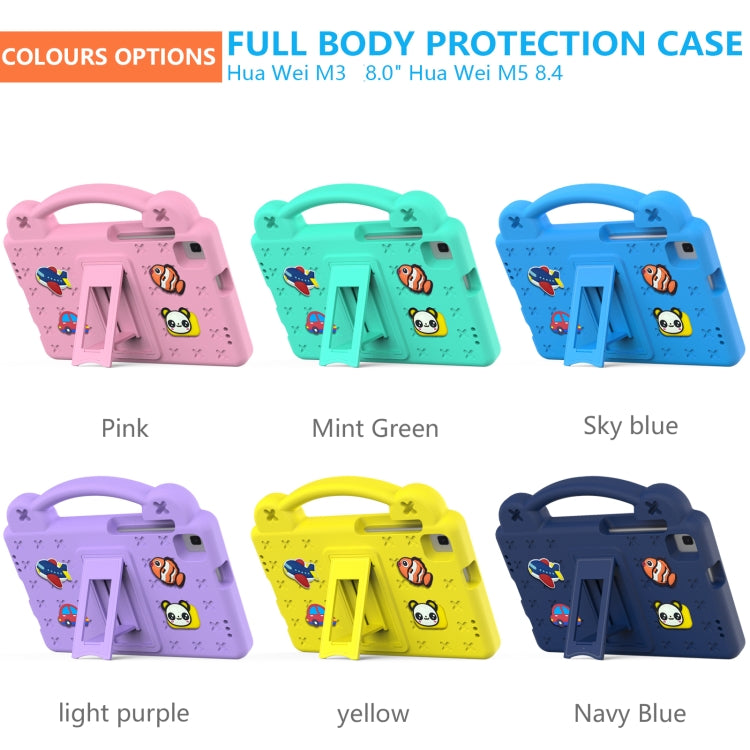 For Huawei MediaPad M5 8.4 Handle Kickstand Children EVA Shockproof Tablet Case(Mint Green) - Huawei by PMC TechLife | Online Shopping South Africa | PMC TechLife | Buy Now Pay Later Mobicred