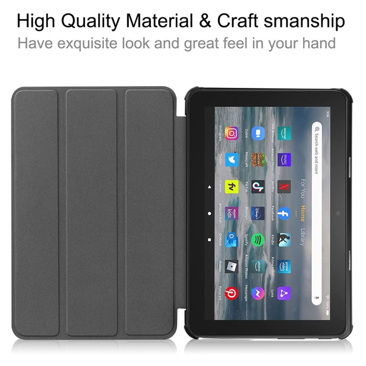 For Amazon Fire 7 12th 2022 JSM Smart Leather Tablet Case(Apricot Flower) - free shipping - PMc TechLife - Order now!