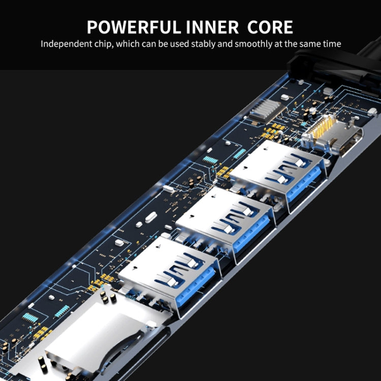 JUNSUNMAY 7 in 1 Type-C to 4K HDMI Docking Station Adapter PD Quick Charge Hub SD/TF Card Reader - free shipping - PMC Jewellery - Order now!