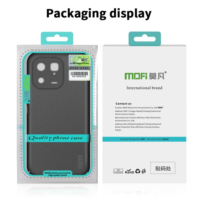 For Xiaomi 13 MOFI Fandun Series Frosted Ultra-thin PC Hard Phone Case(Black) - 13 Pro Cases by MOFI | Online Shopping South Africa | PMC TechLife